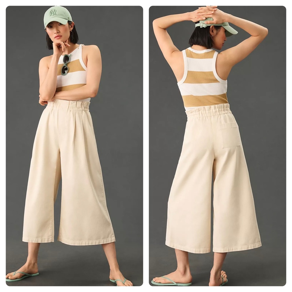 Pilcro Pleated Culotte Pants Anthropologie